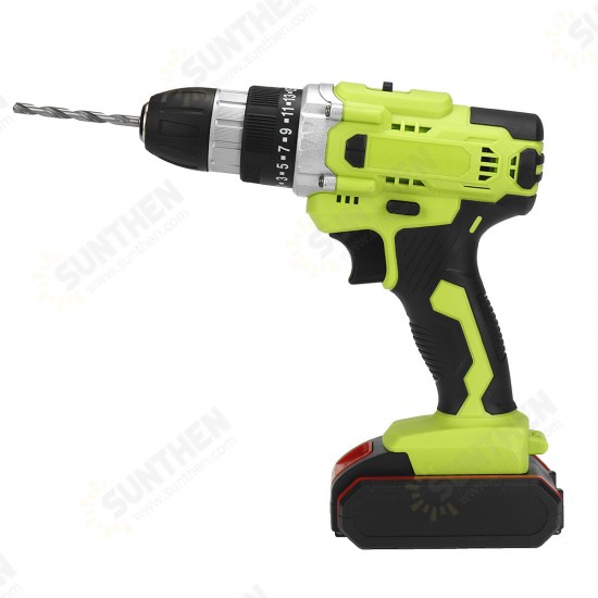 3 in 1 Multifunctional Cordless Electric Drill 48VF 25+3 3/8-Inch Chuck Impact Drill W/ 1/2pcs Battery