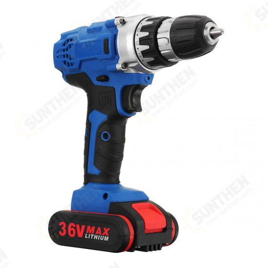 36V 1.3A Cordless Rechargeable Power Drill Driver Electric Screwdriver W/ 1 or 2 Li-ion Battery