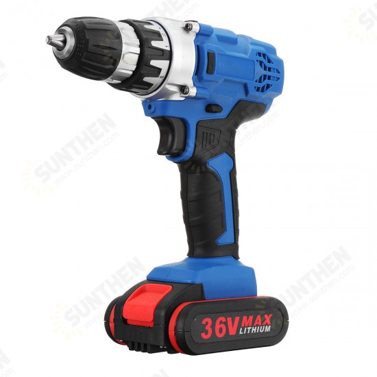 36V 1.3A Cordless Rechargeable Power Drill Driver Electric Screwdriver W/ 1 or 2 Li-ion Battery