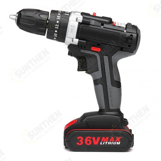 36V Cordless Lithium Electric Screwdriver Power Drill Driver Drilling Machine with Charger