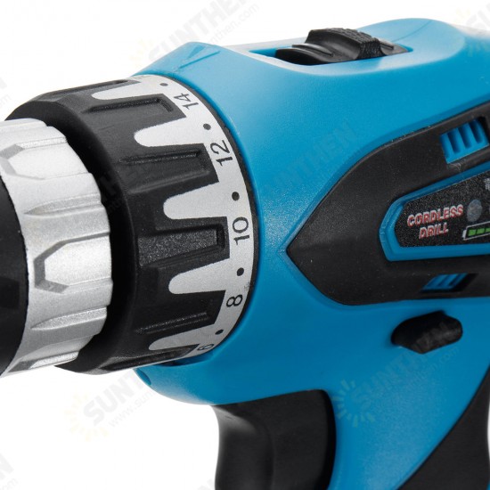 42V 9000mAh Electric Cordless Drill Driver LED 2-Speed Screwdriver W/ 1 or 2 Li-Ion Battery