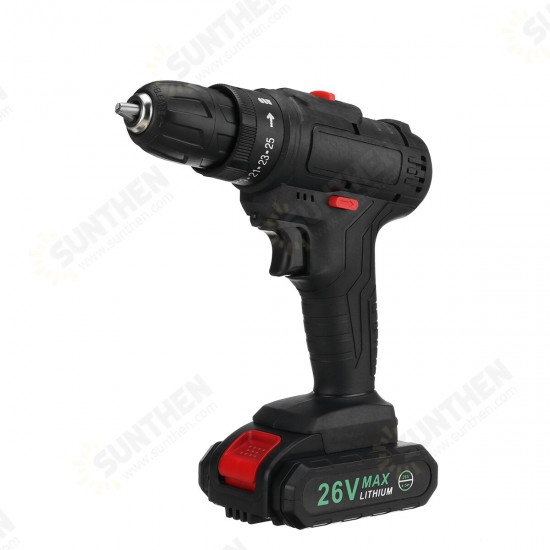 48V 1500W Electric Drill 28N.m 25 Gears LED Light Screwdriver Power Tool W/ 1PC/2PCS Battery