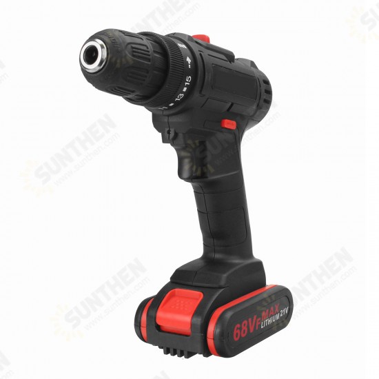 68VF Cordless Lithium-Ion Drill/Driver Rechargable Electric Drill Adjustable 3200r/min 2 Speed Hand Drill With 1 Or 2 Battery