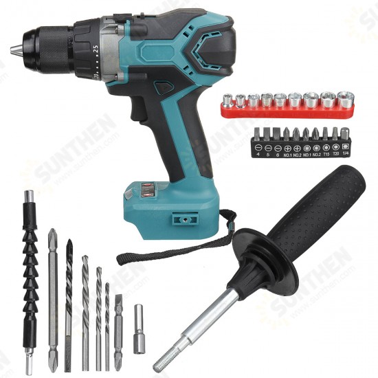 Brushless Impact Drill 13mm Rechargeable Electric 3-In-1 Screwdriver Power Tools For Makita 18V-21V Battery