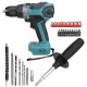 Brushless Impact Drill 13mm Rechargeable Electric 3-In-1 Screwdriver Power Tools For Makita 18V-21V Battery