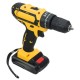 Cordless Rechargeable Electric Drill Screwdriver LED Portable Metal Wood Drilling Tool W/ 1/2pcs Battery & Storage Box