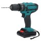 Cordless Rechargeable Electric Drill Screwdriver LED Portable Metal Wood Drilling Tool W/ 1/2pcs Battery & Storage Box