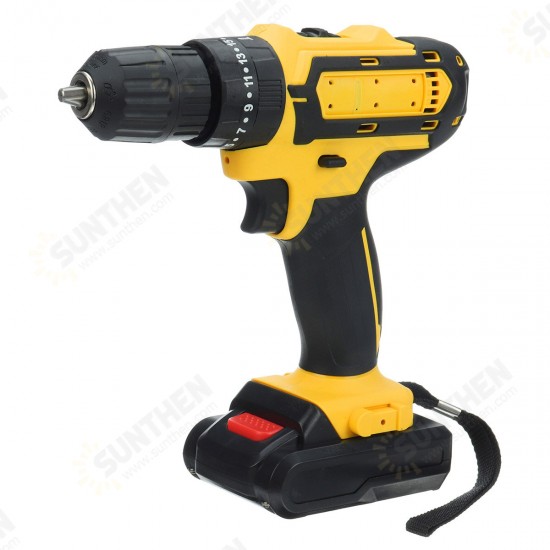 Cordless Rechargeable Electric Drill Screwdriver LED Portable Metal Wood Drilling Tool W/ 1/2pcs Battery & Storage Box