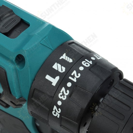 Cordless Rechargeable Electric Drill Screwdriver LED Portable Metal Wood Drilling Tool W/ 1/2pcs Battery & Storage Box