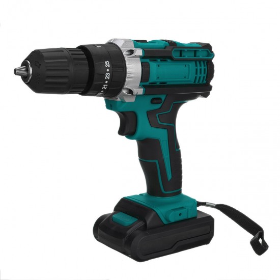 Cordless Rechargeable Electric Drill Screwdriver LED Portable Metal Wood Drilling Tool W/ 1/2pcs Battery & Storage Box