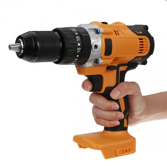 Dual Speed Brushed Impact Drill 13mm Chuck Rechargeable Electric Screwdriver for Makita 18V Battery