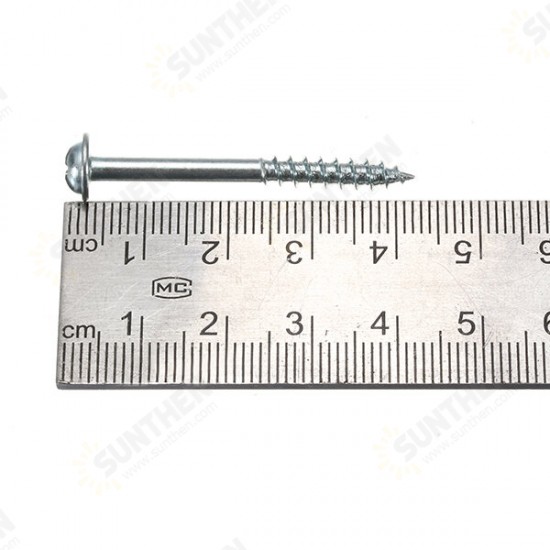 100pcs ST4-20/25/38 Screws Carbon Steel Cross Head ST4 Woodworking Screw Half-tooth Self-tapping