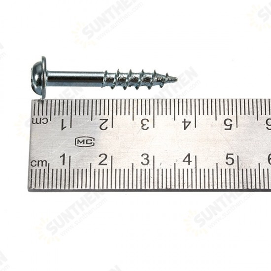 100pcs ST4-20/25/38 Screws Carbon Steel Cross Head ST4 Woodworking Screw Half-tooth Self-tapping