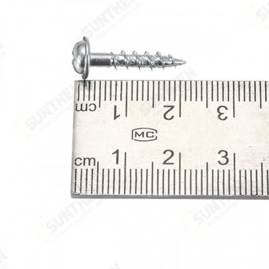 100pcs ST4-20/25/38 Screws Carbon Steel Cross Head ST4 Woodworking Screw Half-tooth Self-tapping