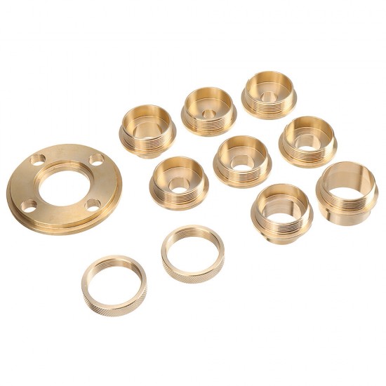 11Pcs Pure Copper Premium Router Guide Bush Set 10-30mm Router Bushing Guide Woodworking Tool