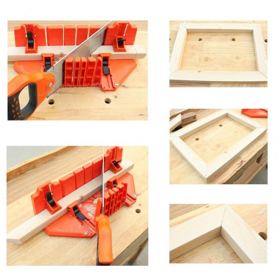 14 Inch Mitre Box Saw Cabinet Case Woodworking Oblique Angle Hand Clip Cutting Tool