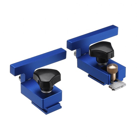 1PC Blue Aluminum Alloy Miter Track Stop for 30/45 T-Slot T-Track Woodworking Tool