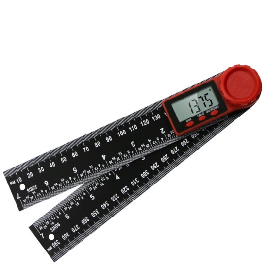 200/300mm 360 Degree LCD Digital Display Angle Ruler Inclinometer Goniometer Protractor Measuring Tool 0-300mm Measuring Ruler