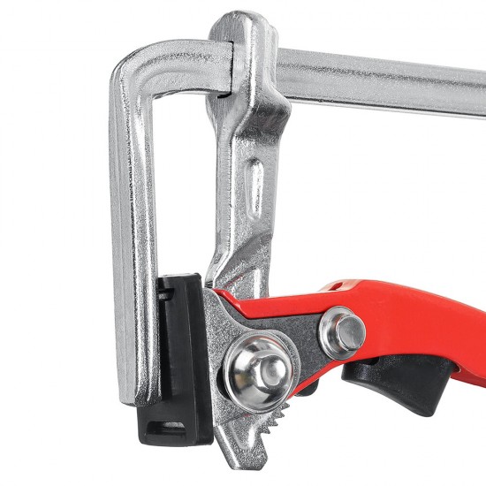 200mm Guide Rail F Clamp Ratchet F Clamp Manual Quick Fix Clamp Quick Clamping Tool for MFT Table and Guide Rail System Woodworking DIY Hand Tool