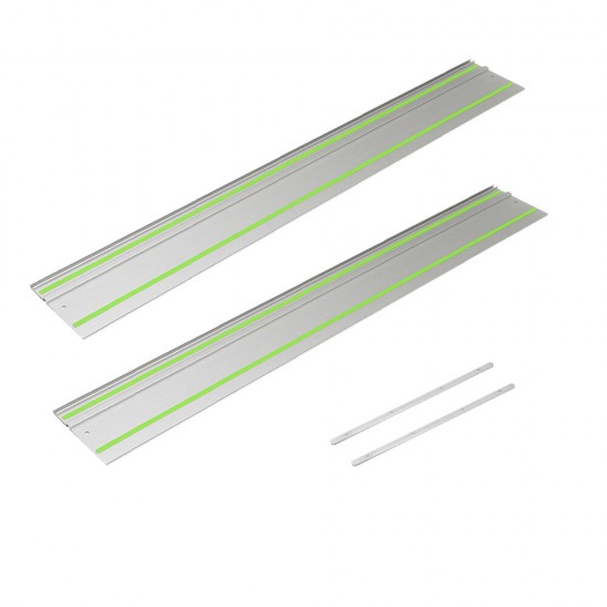 2PCS 750MM Guide Rail 2PCS Guide Rail ConnectorsFor Woodworking Tools Compatible withMakita or Festool Track Saws