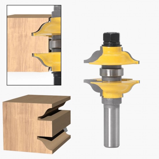 2Pcs 1/2 Inch/12mm Shank Milling Cutter Wood Carving Entry & Interior Door Ogee Router Bit Set For Wood Woodworking Machine