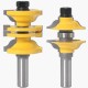 2Pcs 1/2 Inch/12mm Shank Milling Cutter Wood Carving Entry & Interior Door Ogee Router Bit Set For Wood Woodworking Machine