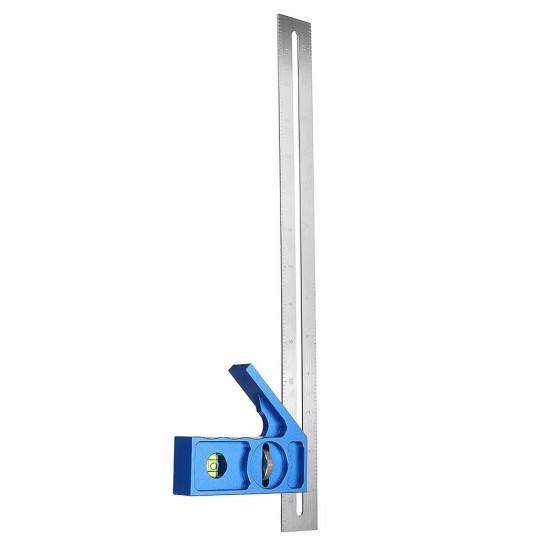 350mm Adjustable Angle Ruler 45 Degree 90 Degree Stopper Metric Scale Aluminum Alloy Stainless Steel Square For Home DIY Woodworking Tools