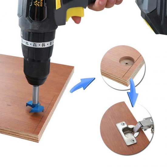 35mm Cabinet Hinge Jig Drilling Wood Hole Saw Drill Locator Guide Tools Set