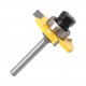 3Pcs 6mm 1/4 Shank Tongue & Grooving Joint Router Bit 45 Degree Lock Miter Router Set Stock Wood Cutting