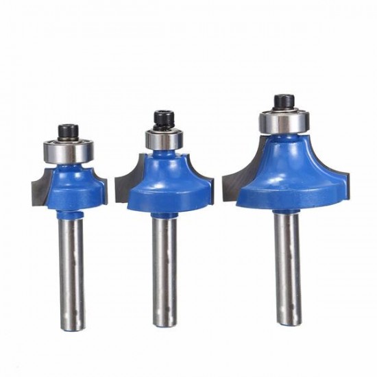 3pcs 1/4 Inch Shank Router Bits Trimming Cutter Woodworking Tool