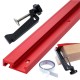 400-1200mm Red Aluminum Alloy T-Track 45 T-slot Miter Track Woodworking Clamp Tool for Table Saw Router Table