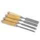 4Pcs Wood Carving Roughing Hand Chisel Tool Kit Set Working Professional Gouges