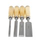 4Pcs Wood Carving Roughing Hand Chisel Tool Kit Set Working Professional Gouges