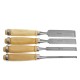 4Pcs Wood Carving Roughing Hand Chisel Tool Kit Set Working Professional Gouges