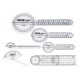 6Pcs 360° 12/8/6 Inch Medical Spinal Ruler Goniometer Angle Protractor Angle Ruler