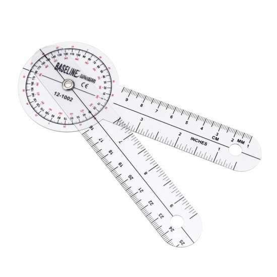 6Pcs 360° 12/8/6 Inch Medical Spinal Ruler Goniometer Angle Protractor Angle Ruler