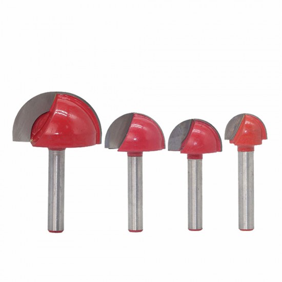 6mm Shank Wood Cutter Solid Carbide Round Nose Bits Round Nose Cove Core Box Router Bit Woodworking Cutters CNC Tools