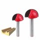 6mm Shank Wood Cutter Solid Carbide Round Nose Bits Round Nose Cove Core Box Router Bit Woodworking Cutters CNC Tools