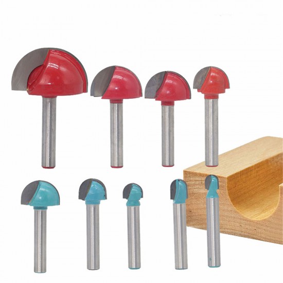 6mm Shank Wood Cutter Solid Carbide Round Nose Bits Round Nose Cove Core Box Router Bit Woodworking Cutters CNC Tools