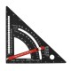 7 Inch Adjustable Extendable Multifunctional Triangle Ruler Carpenter Square with Base Precision Ruler Measurement Woodworking Tools