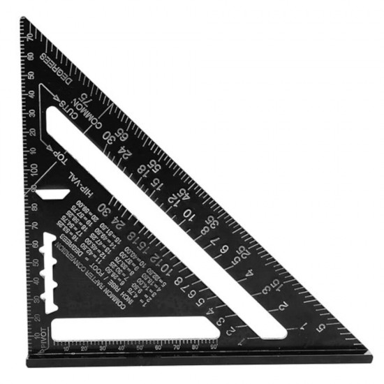 7 inch/12 inch Triangle Rule Protractor Aluminum Alloy for Woodworking Square Layout Gauge Measuring Tool Measuring Ruler