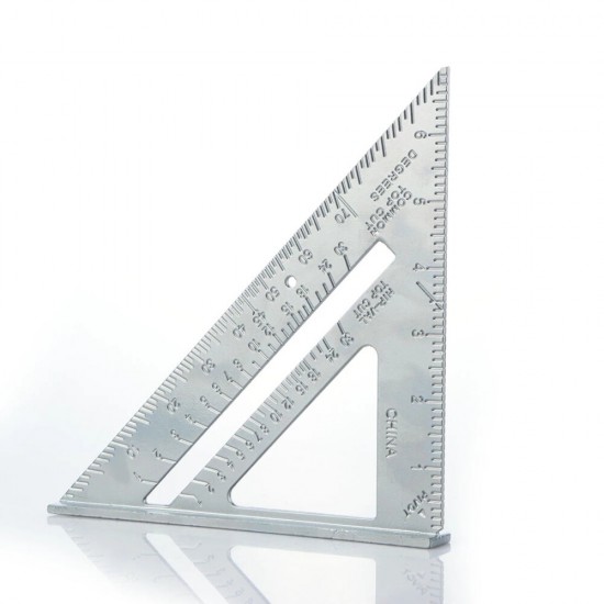 7 inch/12 inch Triangle Rule Protractor Aluminum Alloy for Woodworking Square Layout Gauge Measuring Tool Measuring Ruler