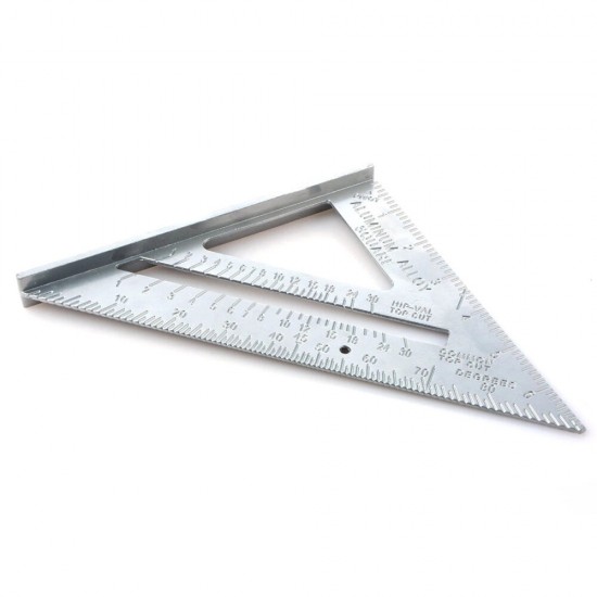 7 inch/12 inch Triangle Rule Protractor Aluminum Alloy for Woodworking Square Layout Gauge Measuring Tool Measuring Ruler