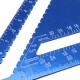 7/12inch Triangular Measuring Ruler Aluminum Alloy Triangle Angle Protractor