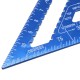 7/12inch Triangular Measuring Ruler Aluminum Alloy Triangle Angle Protractor