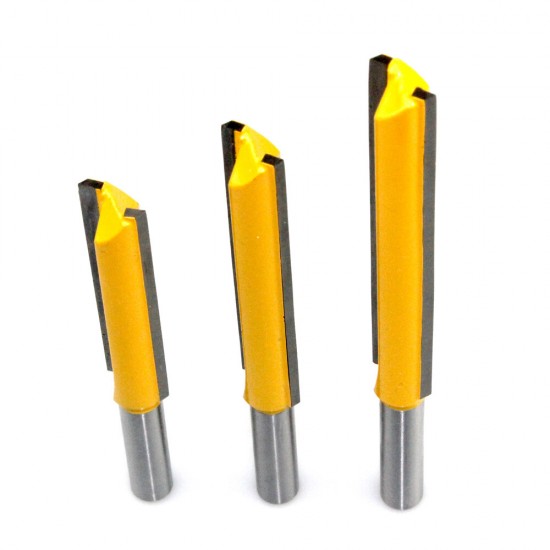 8mm Shank 50/63/76mm Long Straight Router Bit 1/2inch Milling Cutting Diameter Edge Woodworking Trimming Cutter Knife