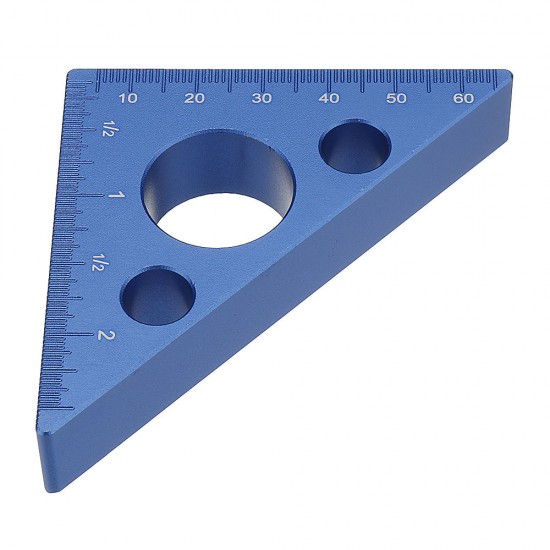 90 Degrees Aluminum Alloy Height Ruler Metric Inch Woodworking Triangular Ruler Measuring Ruler