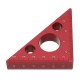 90 Degrees Aluminum Alloy Height Ruler Metric Inch Woodworking Triangular Ruler Measuring Ruler