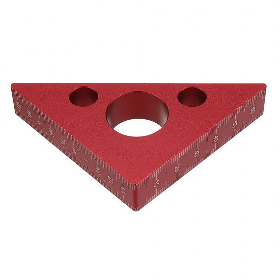 90 Degrees Aluminum Alloy Height Ruler Metric Inch Woodworking Triangular Ruler Measuring Ruler