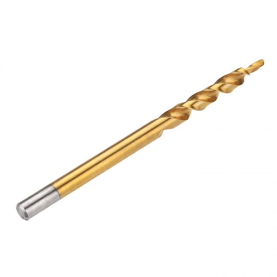 9.5mm Titanium Coating Twist Step Drill Bit 3/8 Inch Round Shank Drill for Woodworking Pocket Hole Jig